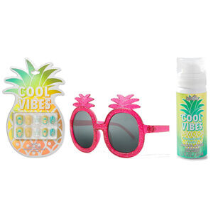 Justice Pineapple Good Vibes Nails Mousse Glasses